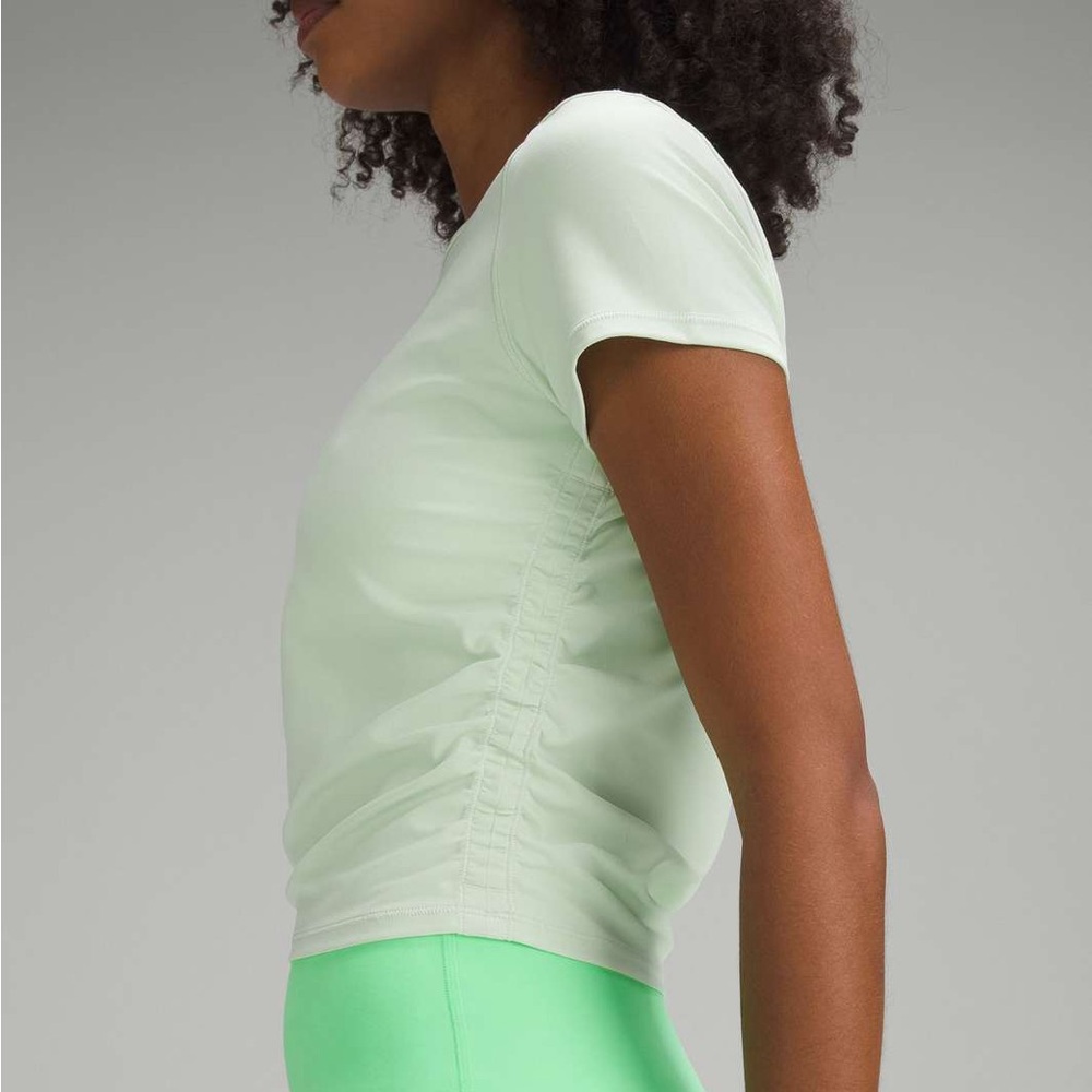 Lululemon All It Takes Short-Sleeve T-Shirt *Nulu Kohlrabi Green Top Size 14